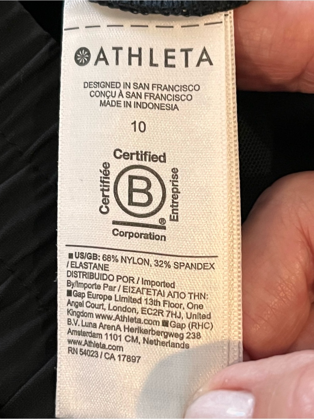 Athleta High-Waisted Wide-Leg Nylon/Spandex Pants Sz 10 - Picture 7 of 9